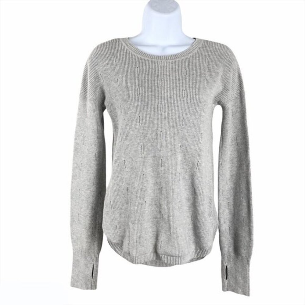 Ivivva Sweater Cotton Gray Knit Girl's Size 14 Fla